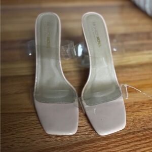 Fashion Nova Clear Heels size 10